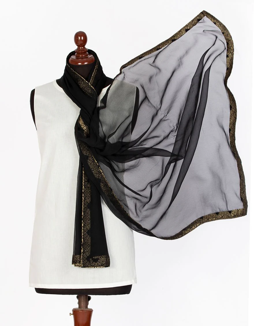 BLACK DUPATTA | JLDP-US-21-048 FB/FF-002
