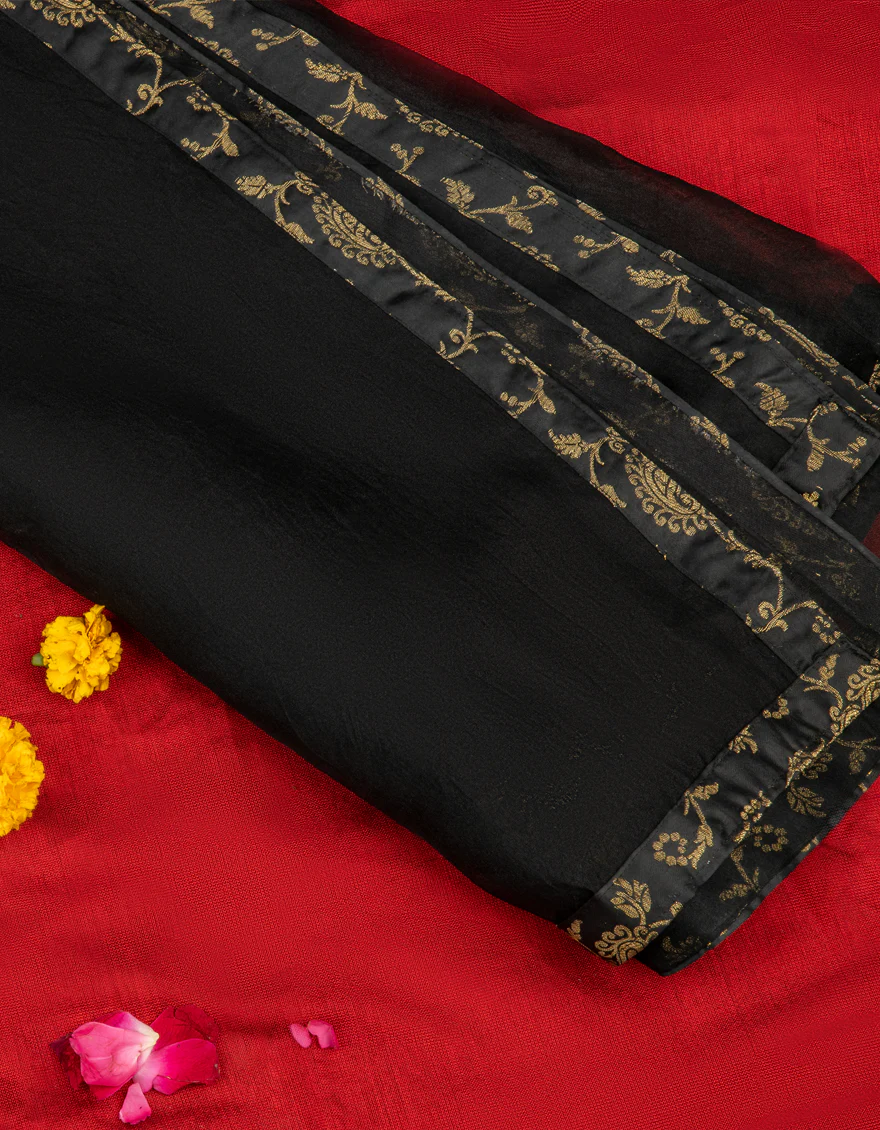 BLACK ORGANZA DUPATTA | JLDP-US-22-066 FB/AM-2062