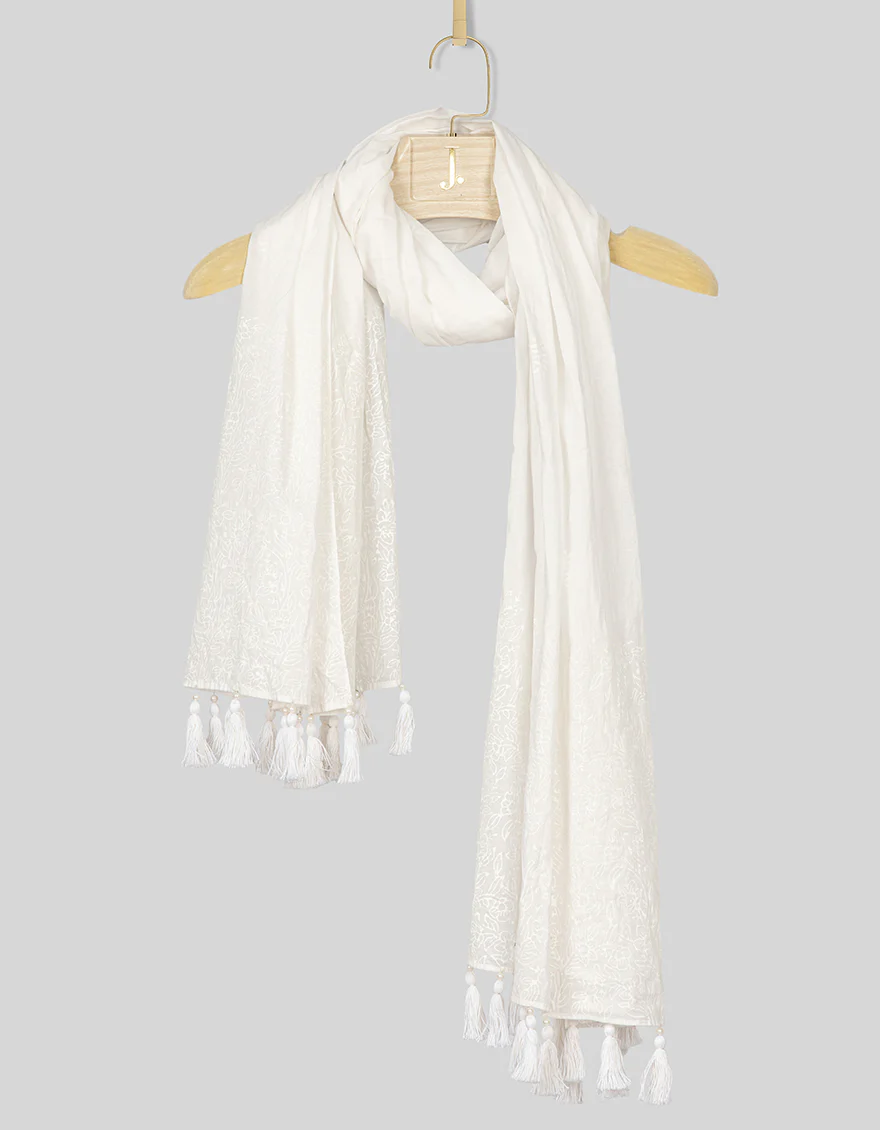 WHITE LAWN DUPATTA | JLDP-US-22-082 FB/JN-272