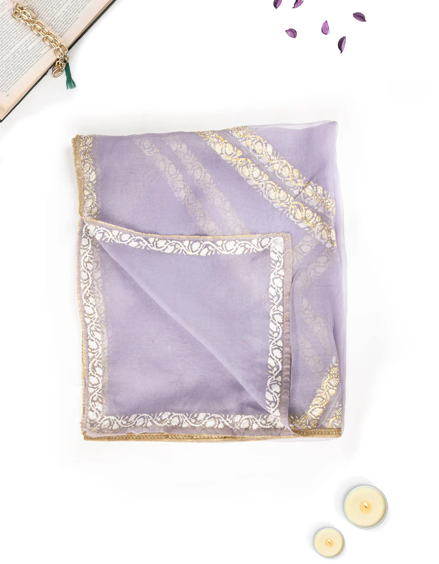 PURPLE ORGANZA DUPATTA | JLDP-US-22-095 FB/AM-2062