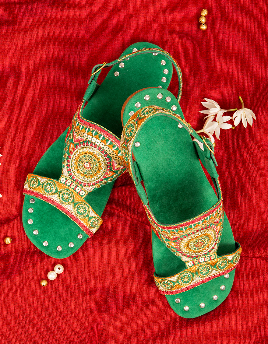 GREEN CHAPPAL | JLFWC-US-22-005 FB/KOHATI
