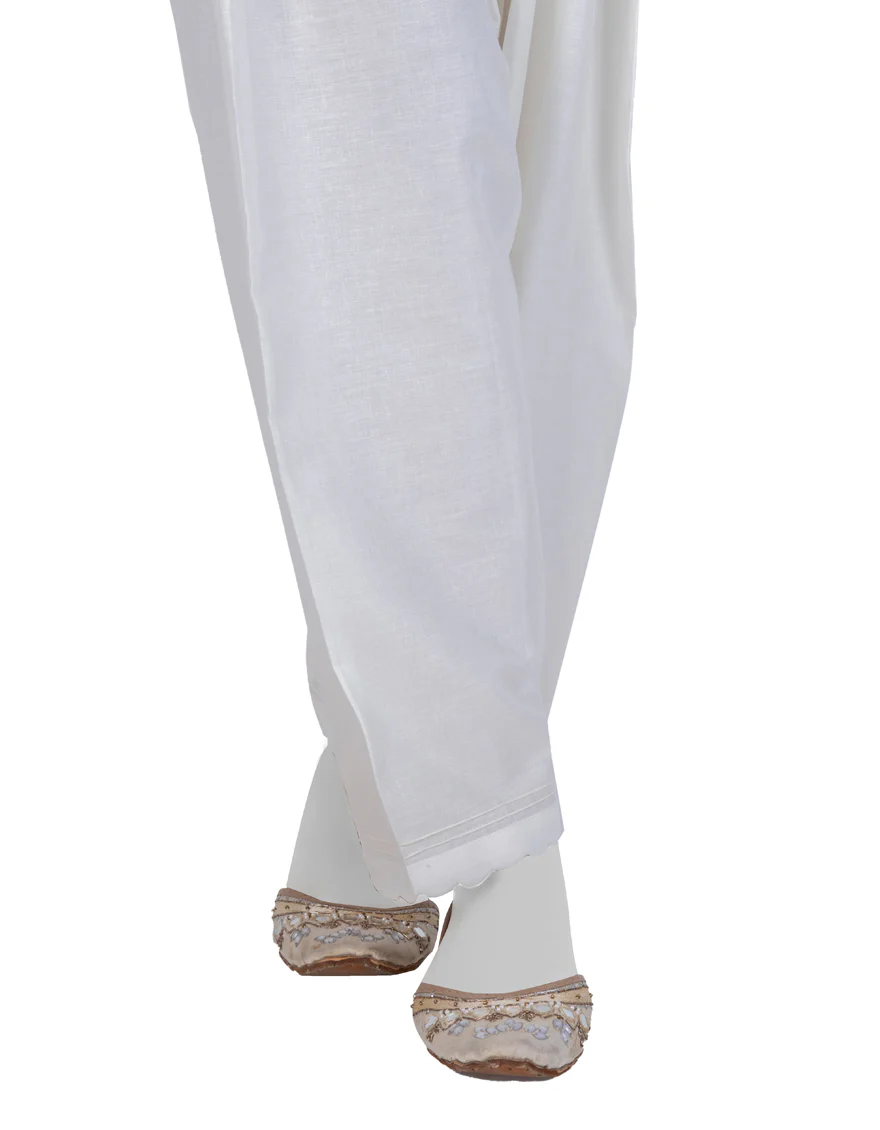 WHITE LAWN SHALWAR | JLSH-25-8001-A FB/REGULAR-S-01