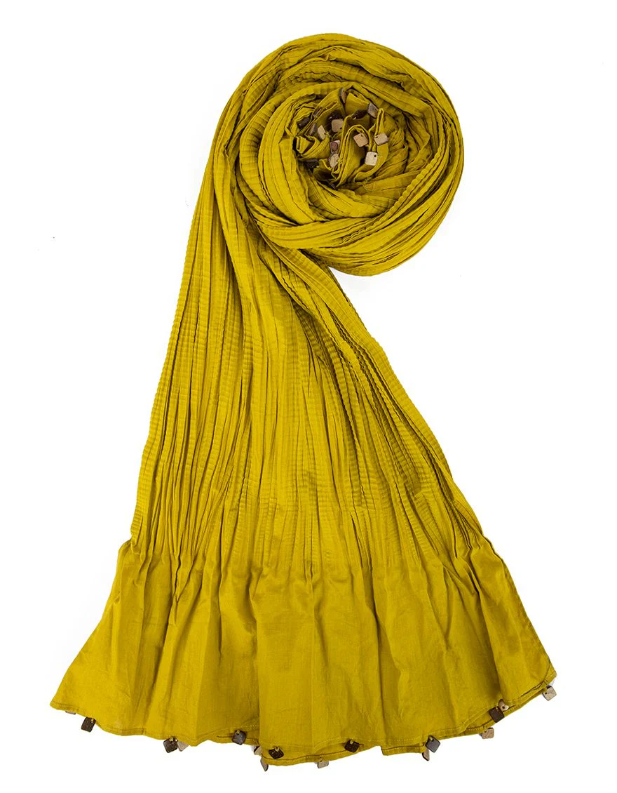 LIME YELLOW LAWN STOLE | JLST-S-STL-US-21-2619 FB/STL2-21-001