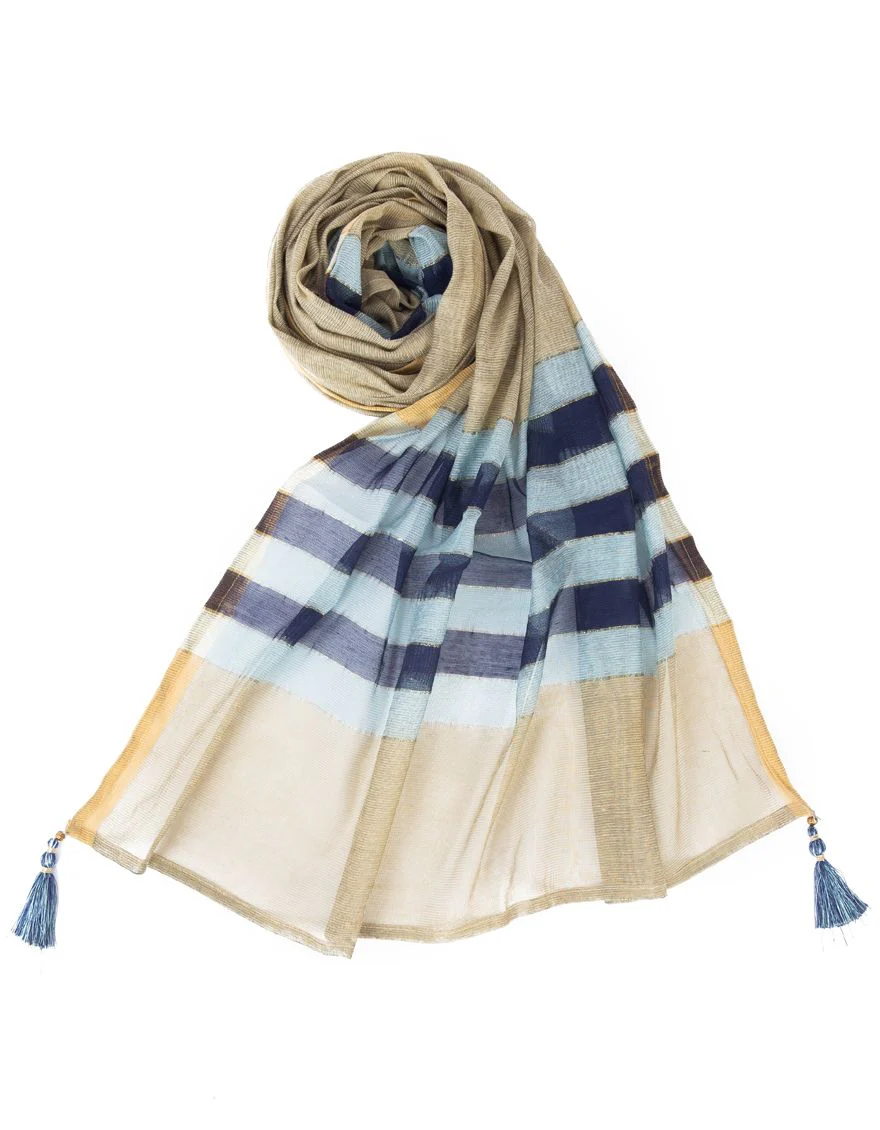 BLACK-BLUE STP NET STOLE | JLST-S-STL-US-21-2644 FB/BALYAGE