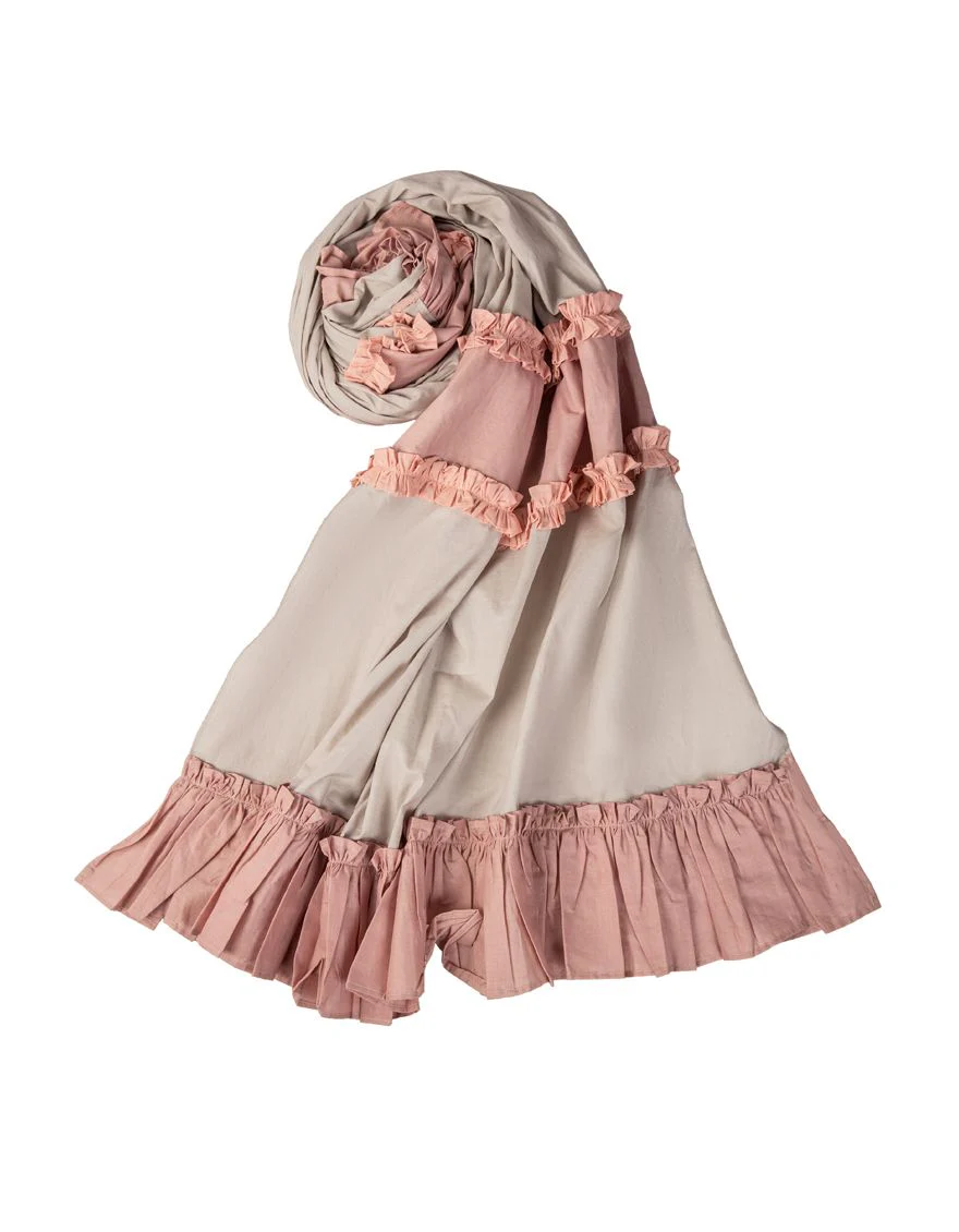 GREEN STRIPES E LAWN STOLE | JLST-S-STL-US-21-2647 FB/GREY TONES