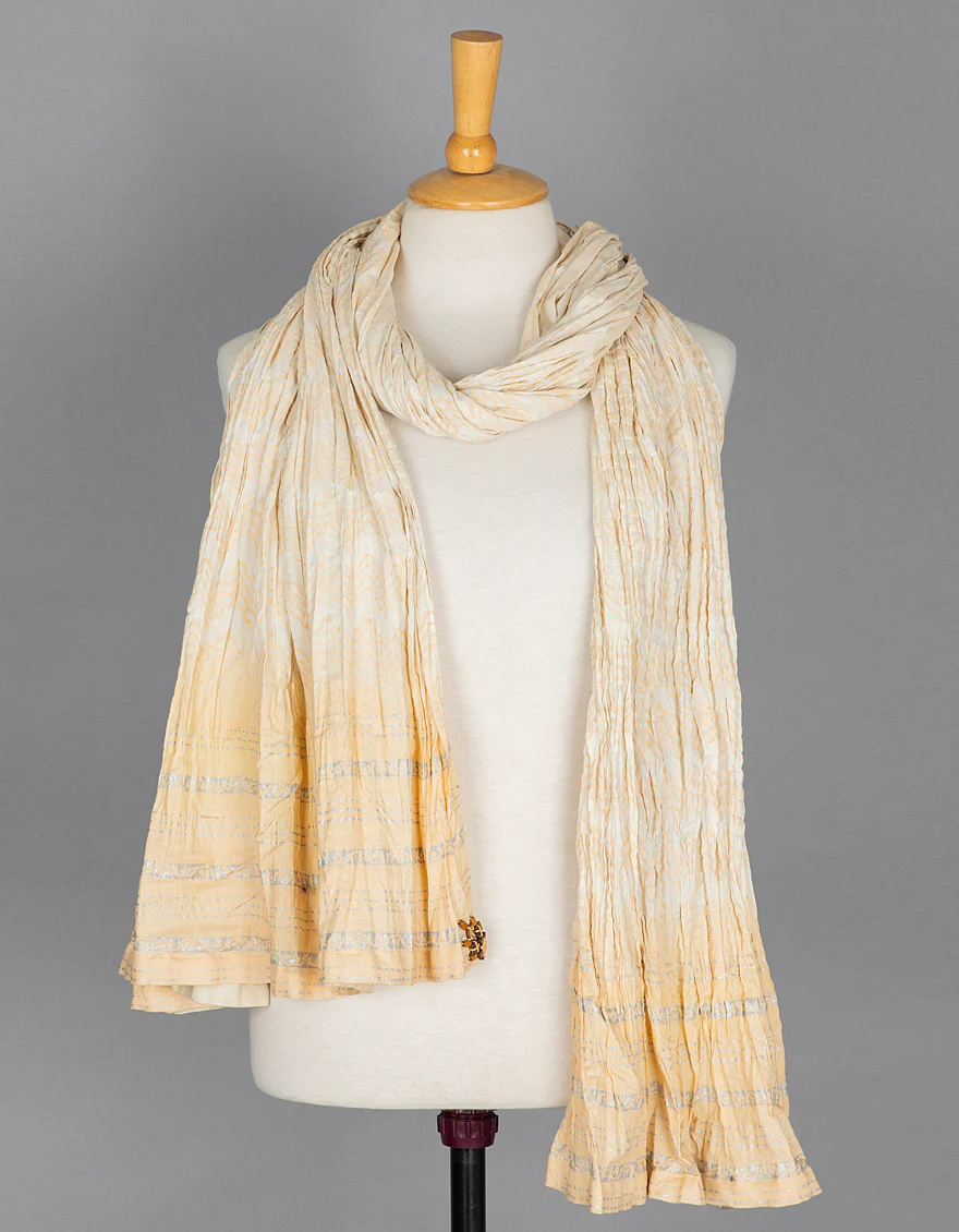 OFF WHITE LAWN STOLE | JLST-S-STL-US-22-2601 FB/STL-22-001