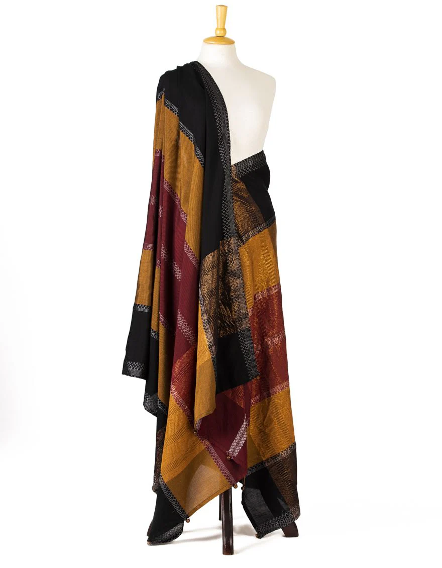 BLM KHADDI STOLE | JLST-W-STL-US-21-2671 FB/ZARI GOLD