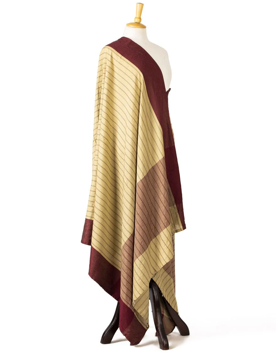 BLACK GRAPE KHADDI STOLE | JLST-W-STL-US-21-2673 FB/ASM
