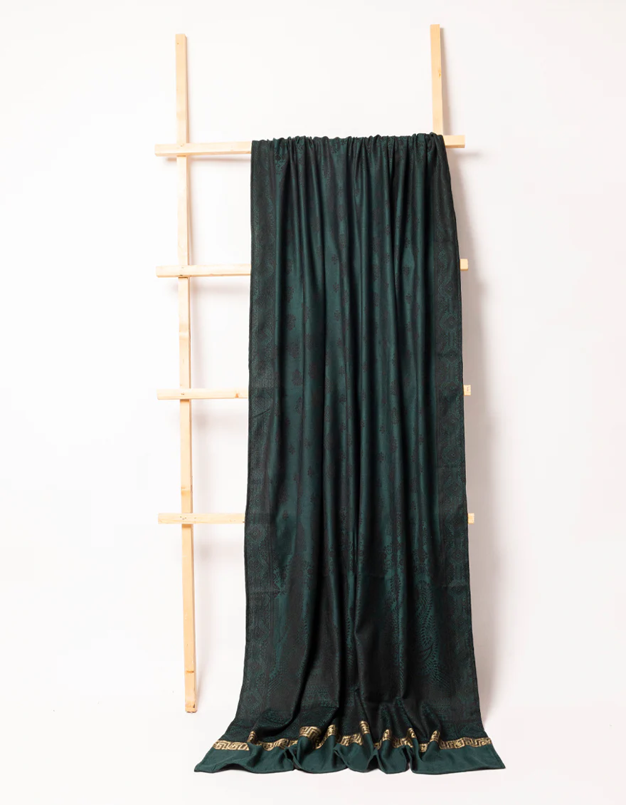 GREEN ACRYLIC SHAWL | JSH-JSHW-25-4906 FB/SHAWL-02
