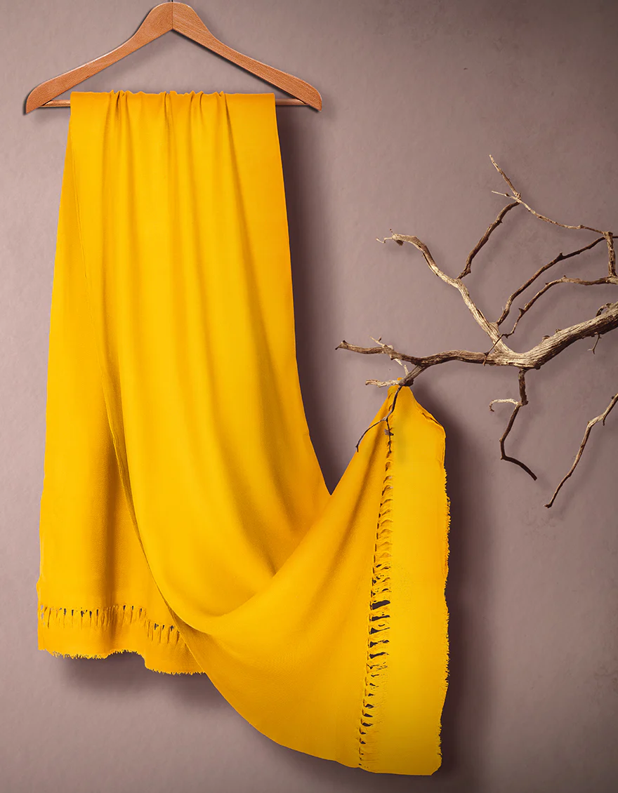 MUSTARD SHAWL | JSH-SHW-US-21-0027 FB/SOLID DYED SHAWL - MUSTARD