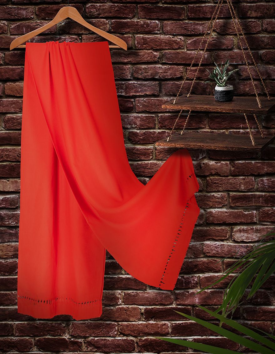RED SHAWL | JSH-SHW-US-21-0027 FB/SOLID DYED SHAWL - RED