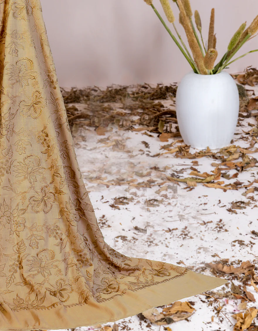 BEIGE SHAWL | JSH-SHW-US-22-021 FB/SHAWL COMPUTER GULAB