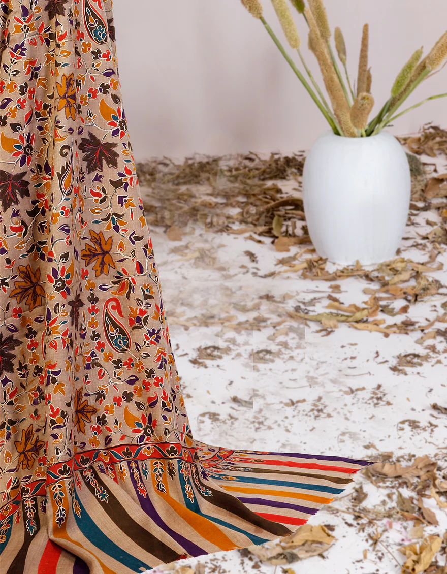 MULTICOLOR SHAWL | JSH-SHW-US-22-034 FB/QALAM KAAR JAAL SHAWL