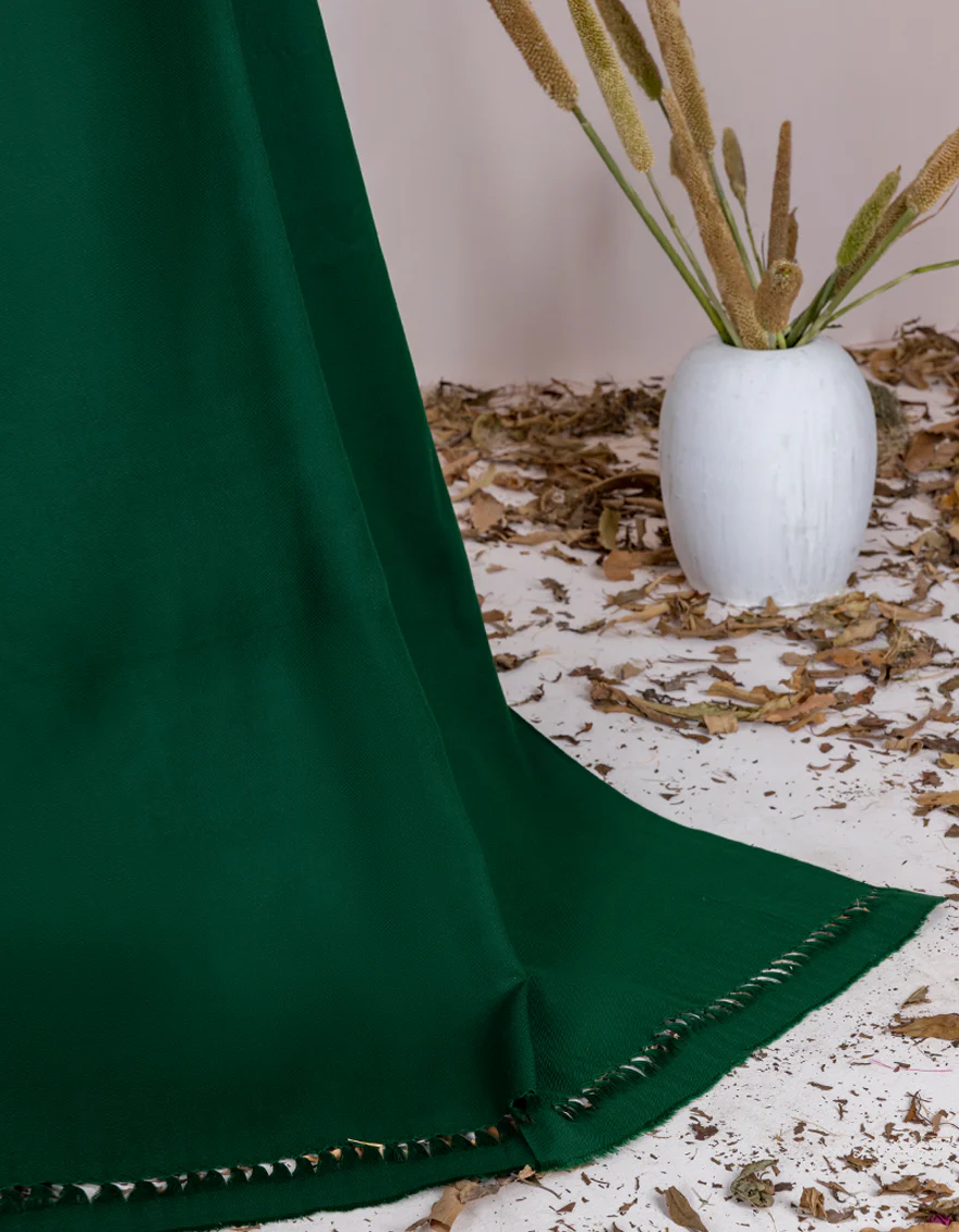 GREEN PLAIN SHAWL | JSH-SHW-US-22-065 FB/ACRYLIC PLAIN STALLER