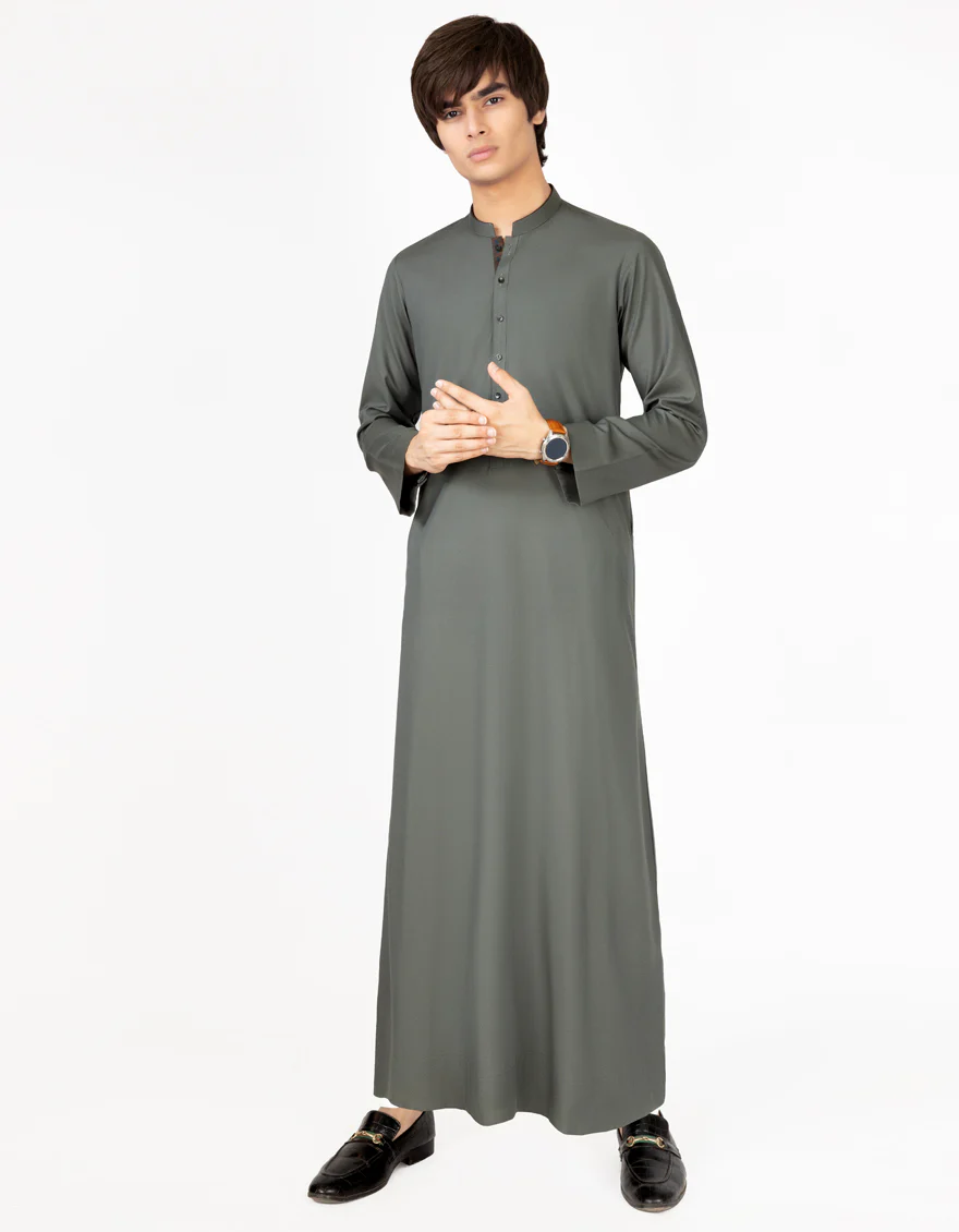 GREEN VISCOSE JUBBA | JT-JUBBA-US-43186/A22/JJ8402-CL