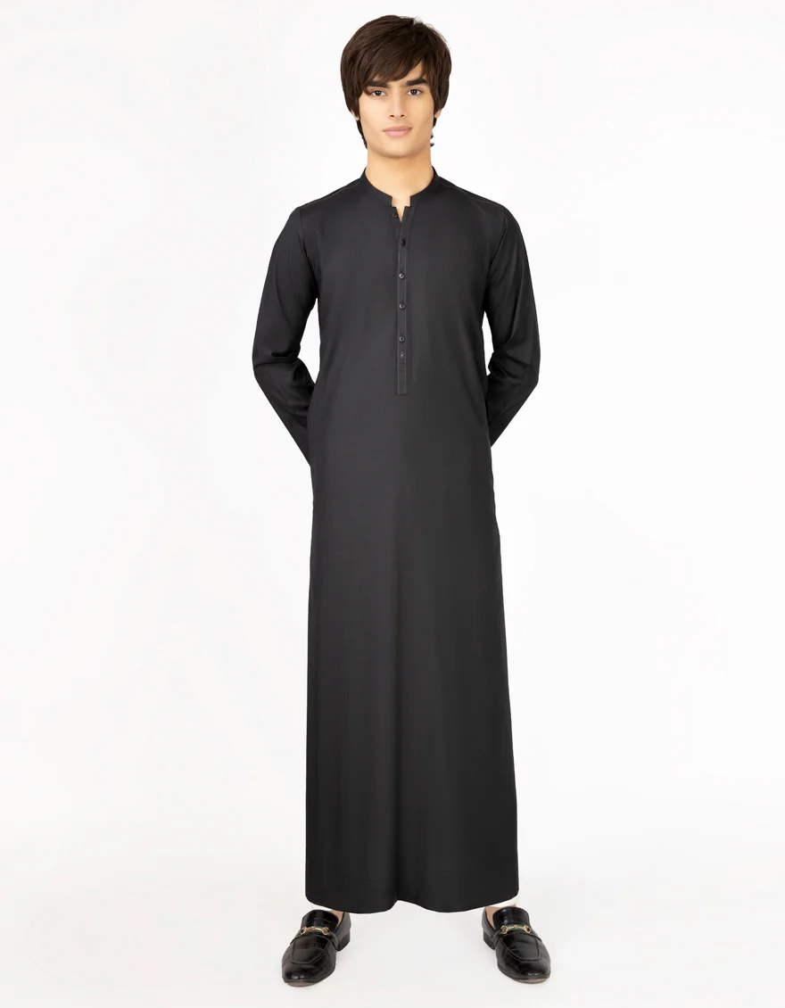 BLACK VISCOSE JUBBA | JT-JUBBA-US-44152/A22/JJ8402-CL