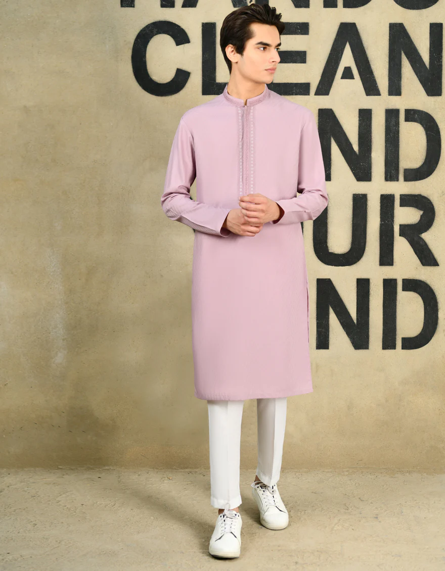 PURPLE BLENDED KURTA | JTK-S-46237/S24/JJ87