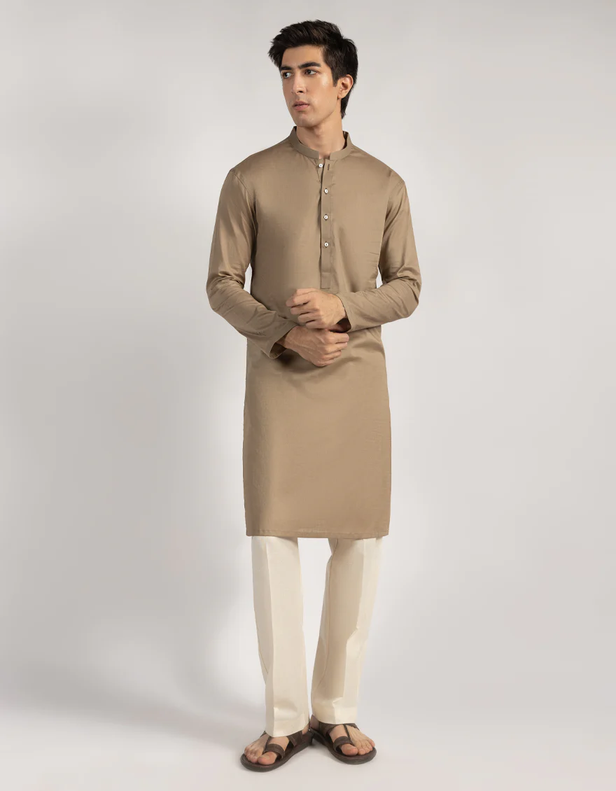 BROWN COTTON KURTA | JTK-S-46821/S25/JJ10548-PN