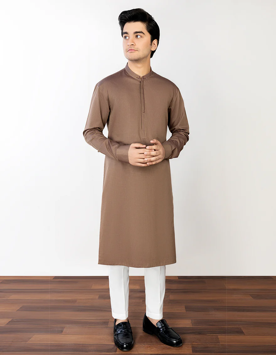 TWO TONED COTTON KURTA | JTK-S-US-34313/S23/JJ8607-CL