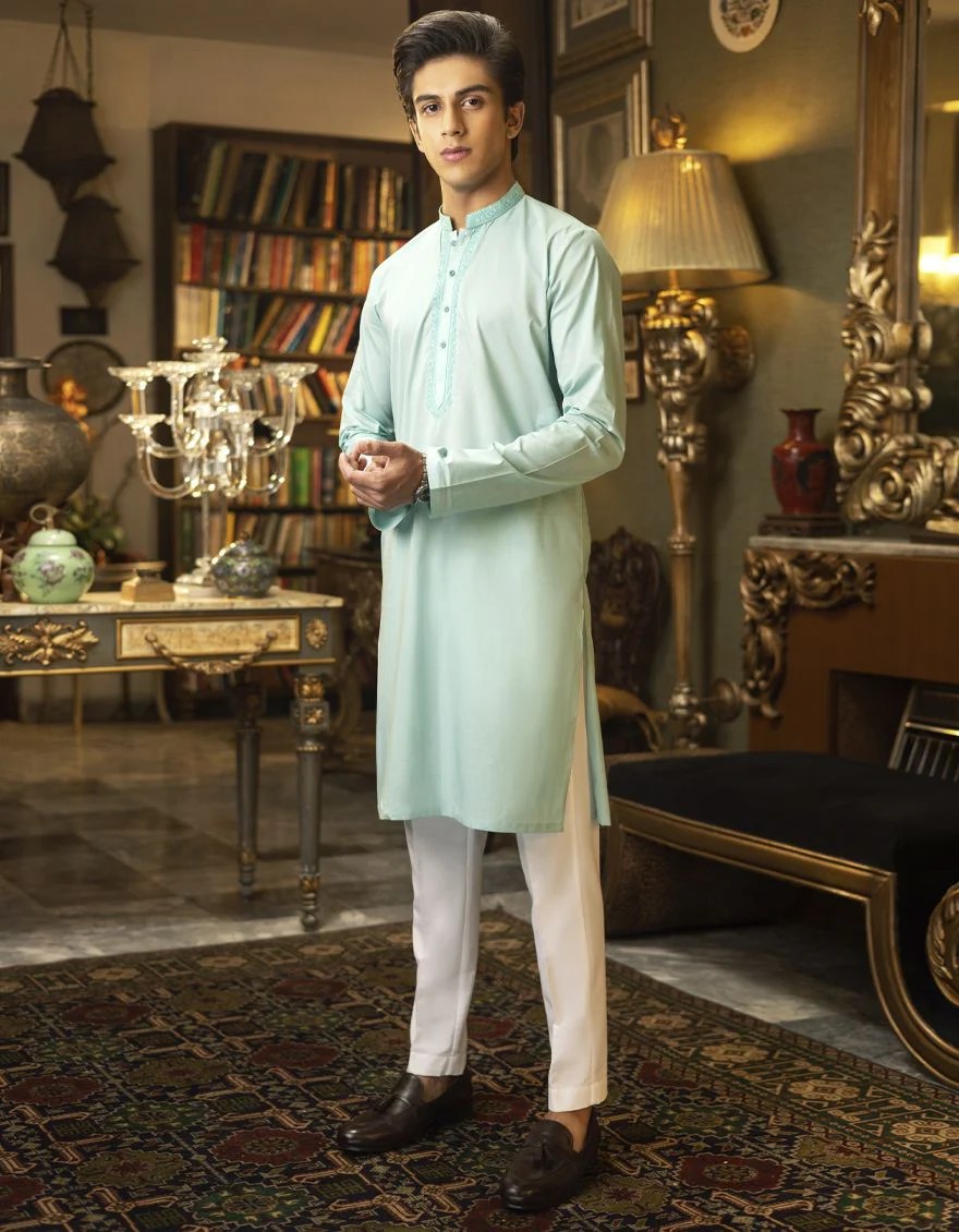 SEA GREEN KURTA | JTK-S-US-35838/S22/JJ7546-SF