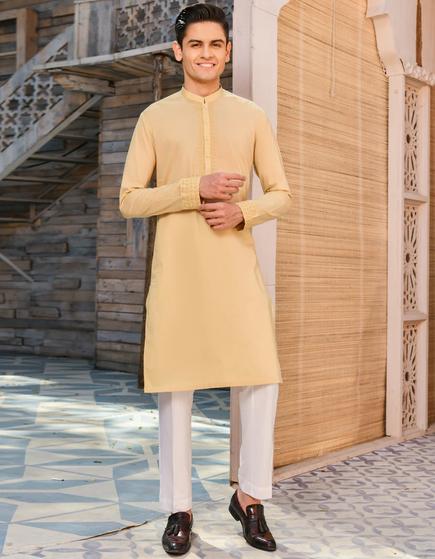 FAWN COTTON KURTA | JTK-S-US-35914/S22/JJ7546-SF