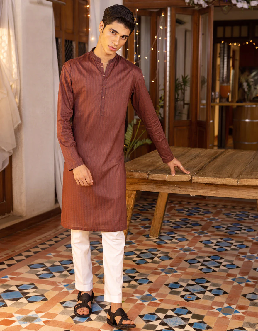 MAROON COTTON KURTA | JTK-S-US-35953/S22/JJ7546-SF