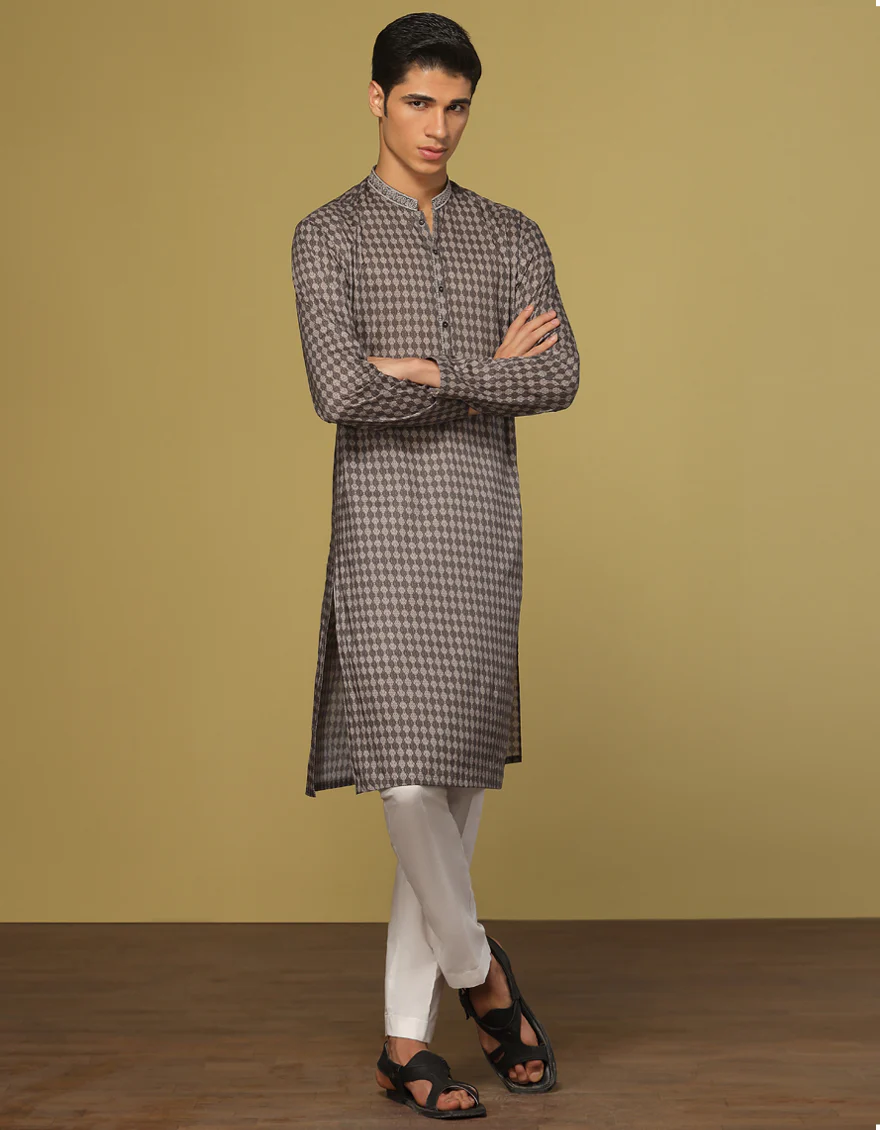 MULTI BROWN COTTON KURTA | JTK-S-US-38526/S22/JJ7546-SF