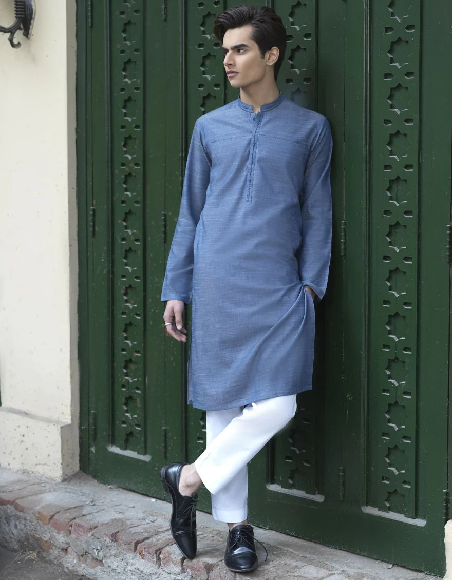 DENIM BLUE KURTA | JTK-S-US-39280/S22/JJ7608-CL