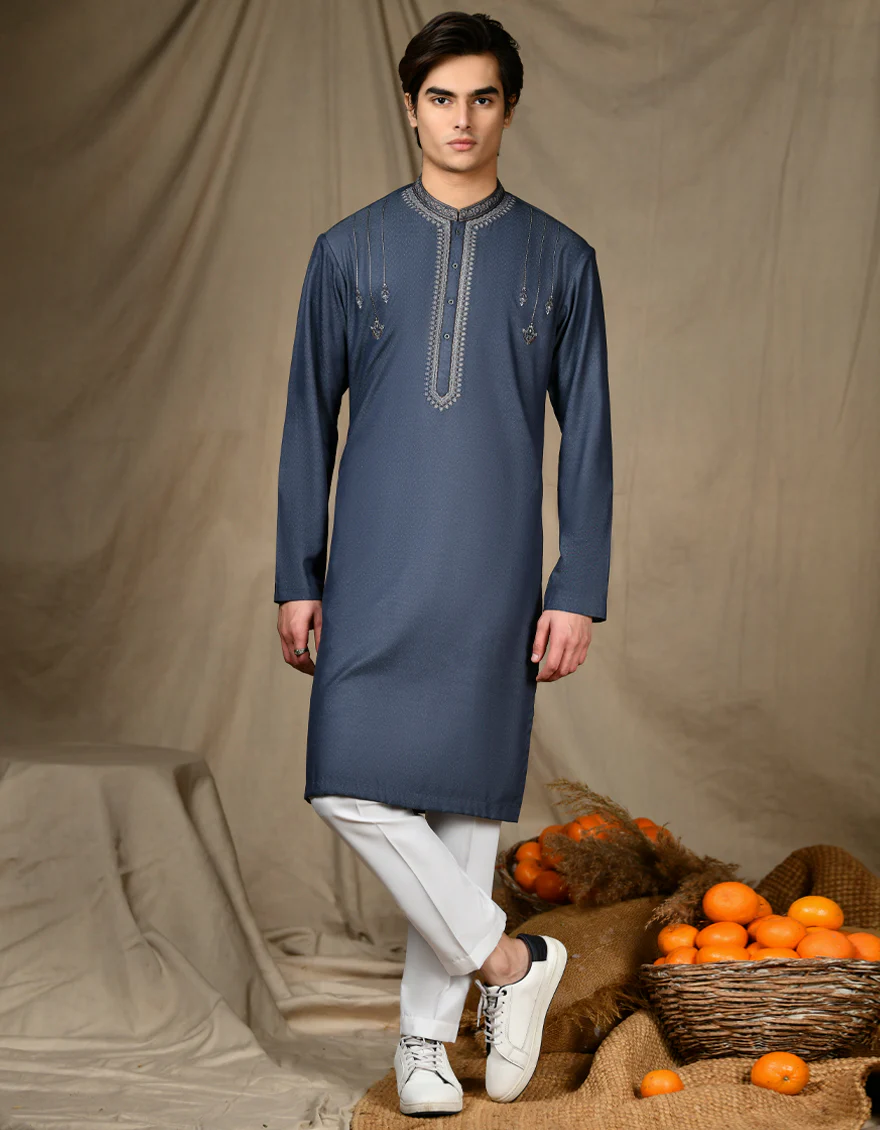 GREY BLENDED KURTA | JTK-SP-A-45404/S24/JJ8800-FL