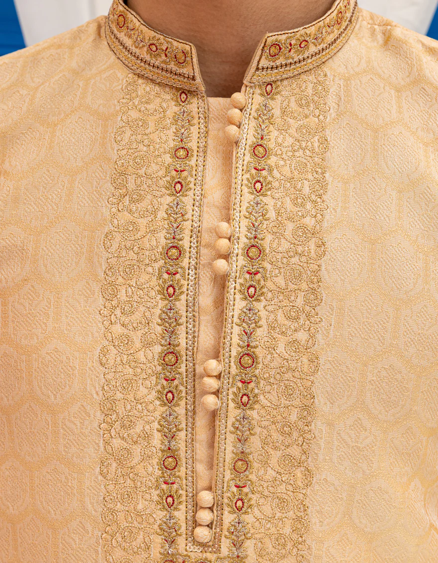 WHITE BLENDED SPECIAL KURTA | JTK-SP-A-48220/S25/J - Image 2