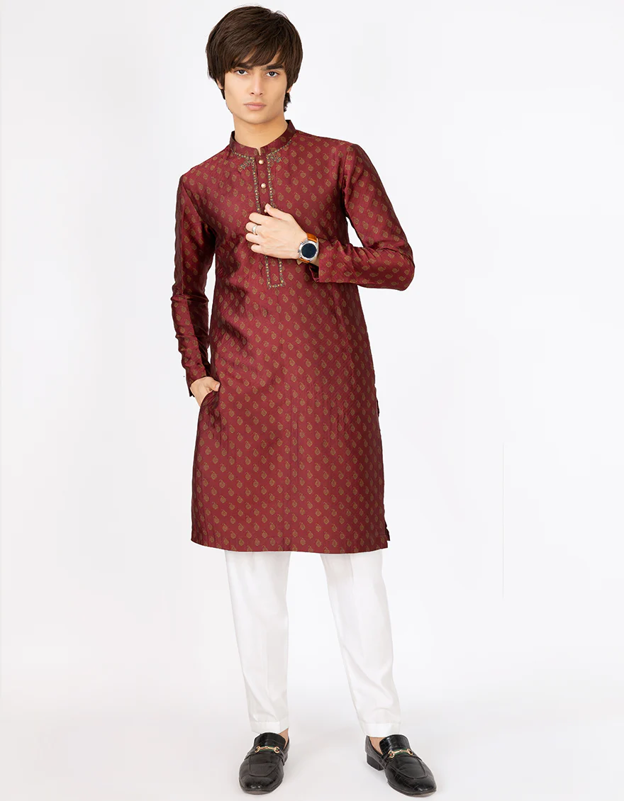 MAROON KURTA | JTK-SP-US-43063/S21/JJ8138-FL