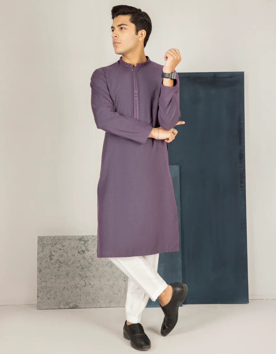 PURPLE VISCOSE KURTA | JTK-US-45066/A22/JJ8688-SF