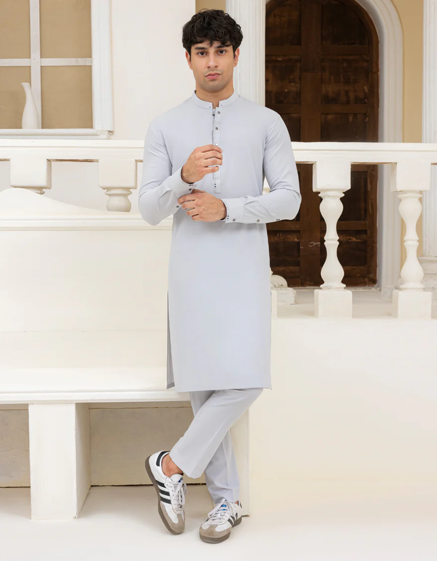 SMOKE BLENDED KURTA TROUSERS | JTKP-A-46675/S25/JJ1