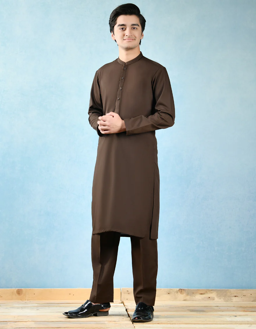 BROWN KURTA TROUSERS | JTKP-A-US-43066/S22/JJ8156-CL