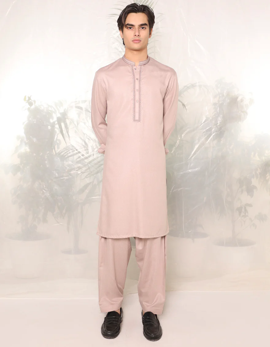BROWN BLENDED KAMEEZ SHALWAR | JTKS-A-34755/S24/JJ9252-FL