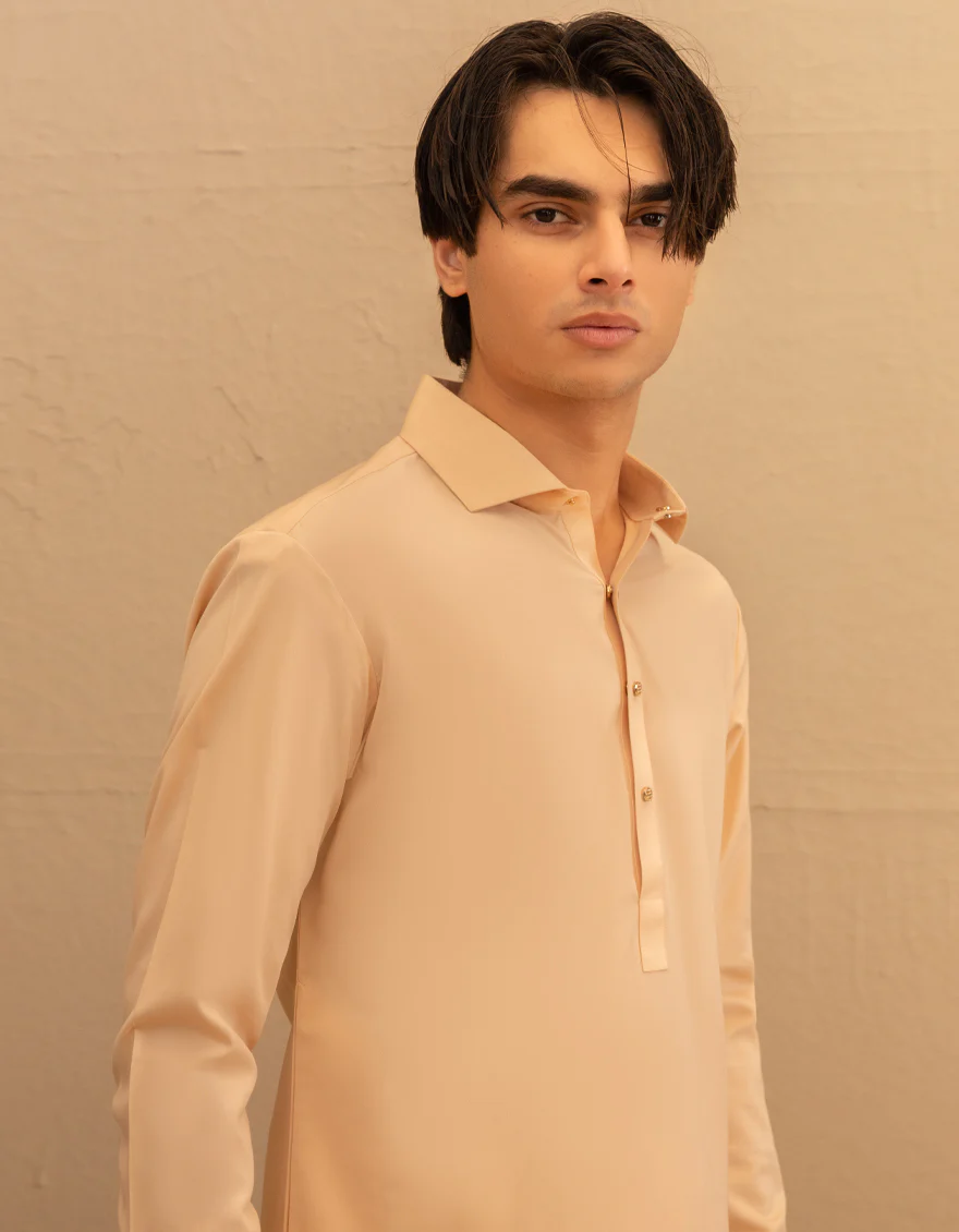 PEACH BLENDED KAMEEZ SHALWAR | JTKS-A-50187/S25/JJ9856-PN - Image 2