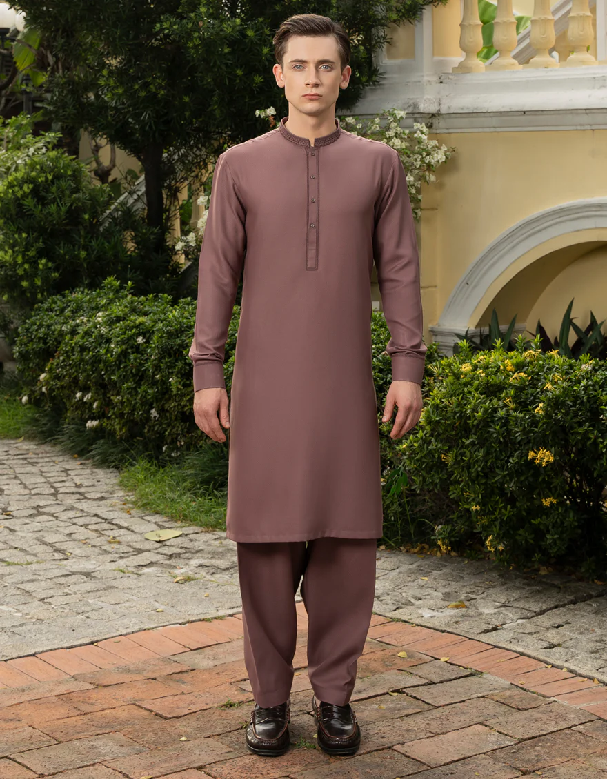 COFFEE BROWN BLENDED KAMEEZ SHALWAR | JTKS-A-US-46037/S23/JJ8385-SF