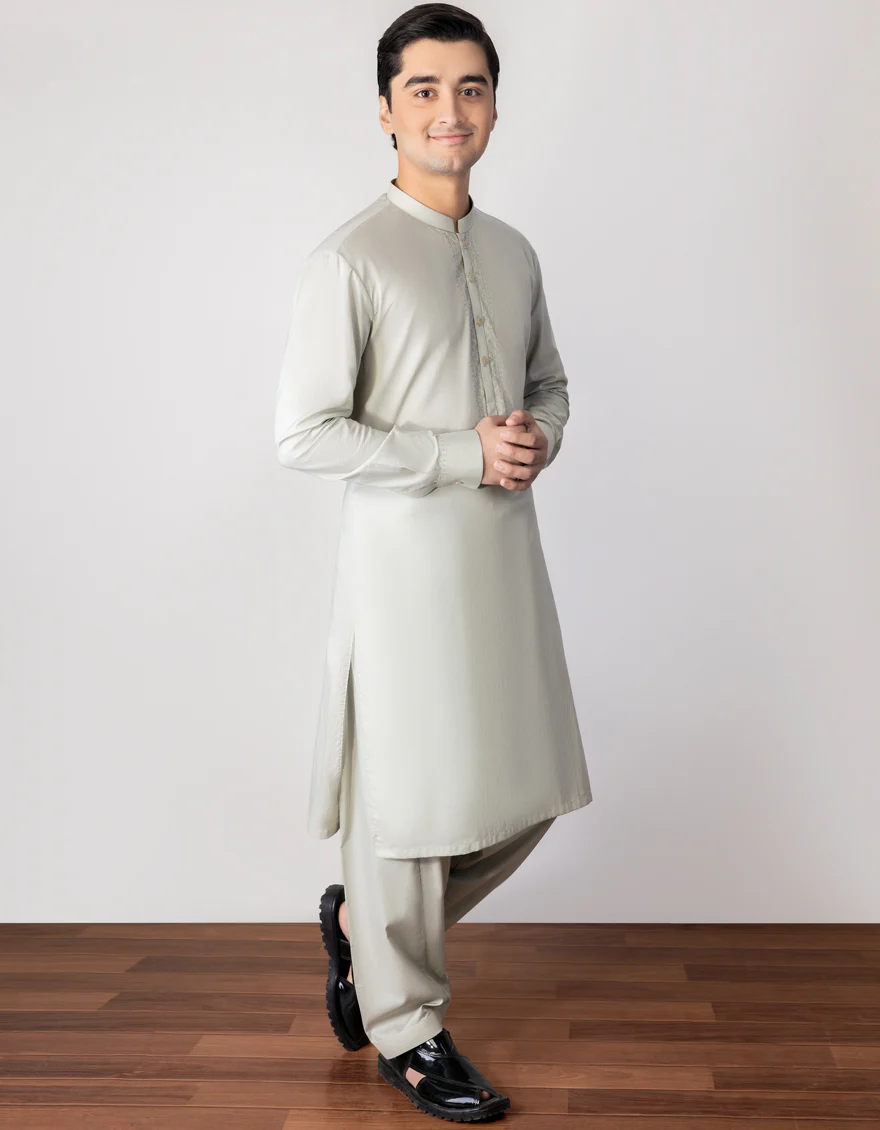 JADE GREEN COTTON KAMEEZ SHALWAR | JTKS-S-US-34310/S23/JJ8394-SF