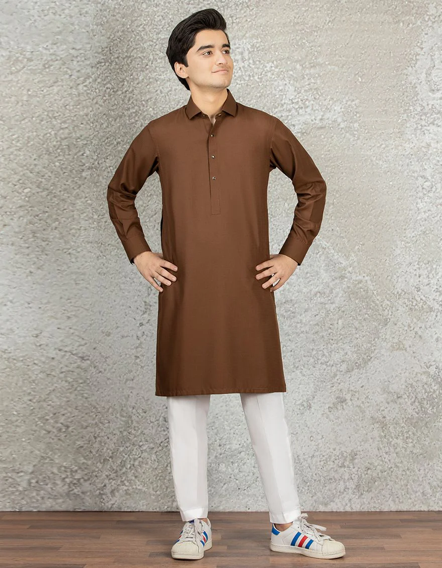 BROWN KAMEEZ SHALWAR | JTKS-S-US-35831/S22/JJ7680-PN