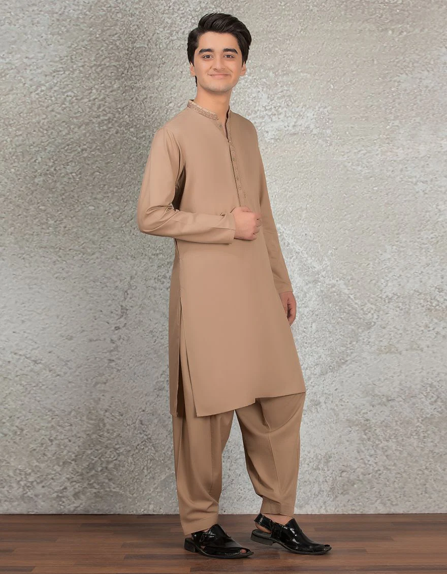 COFFEE BROWN KAMEEZ SHALWAR | JTKS-S-US-38442/S22/JJ7667-SF