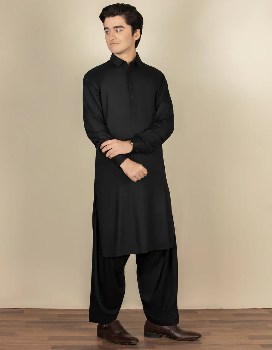 BLACK KAMEEZ SHALWAR | JTKS-S-US-40201-AP/S22/JJ7565-PN