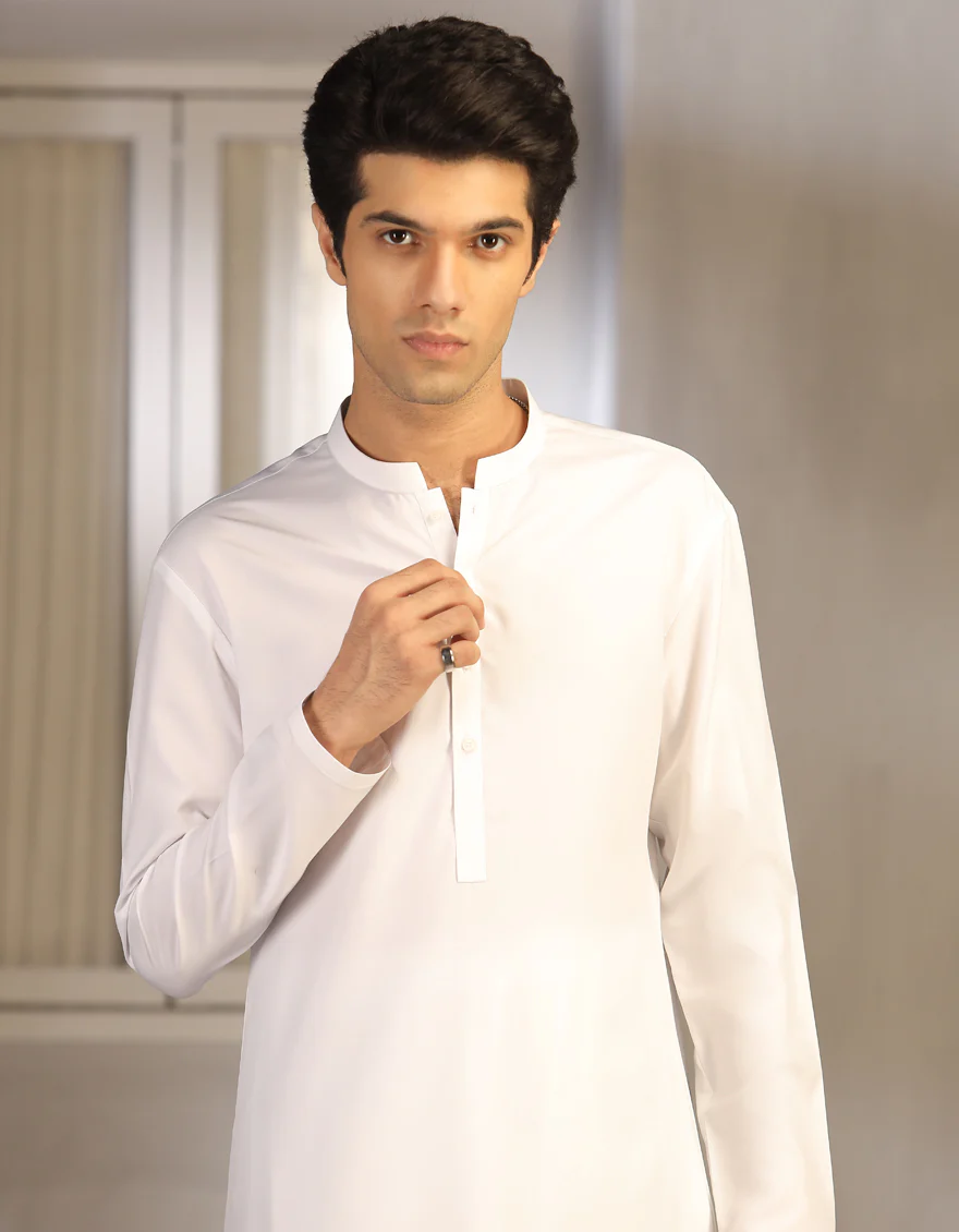 WHITE BLENDED KAMEEZ SHALWAR | JTKS-S-US-40223-R6-AP/S23/JJ8732-PN - Image 3