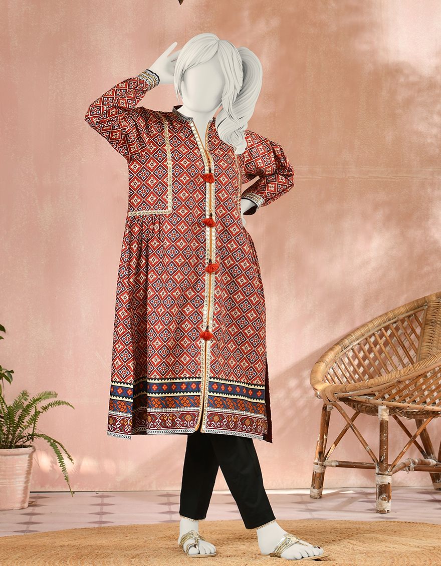 RED CAMBRIC KURTI | JYGK-S-JJTK-US-22-040 FB/CHANEL