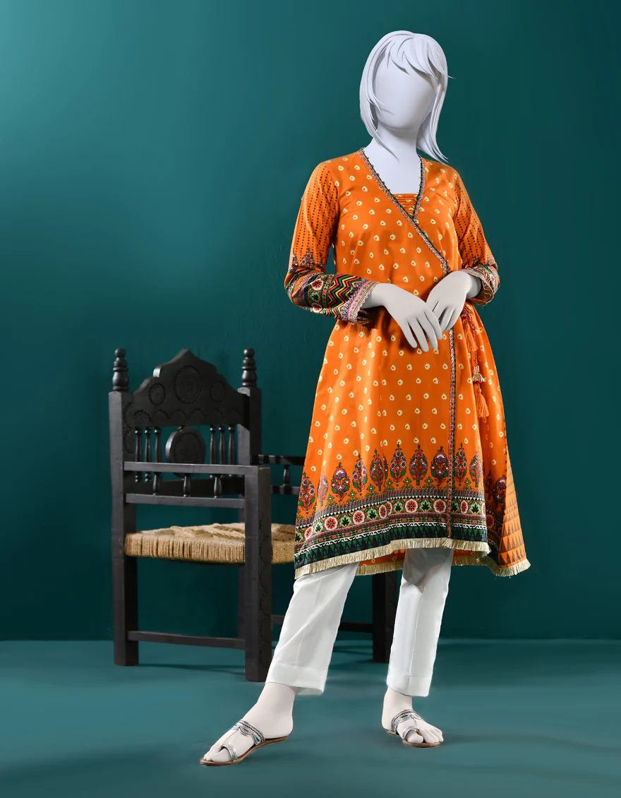 ORANGE CAMBRIC KURTI | JYGK-S-JJTK-US-22-054 FB/OCHRE