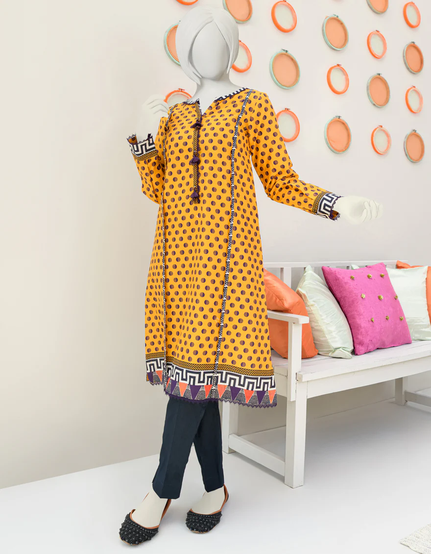 YELLOW CAMBRIC KURTI | JYGK-S-JJTK-US-23-072 FB/AMAYA