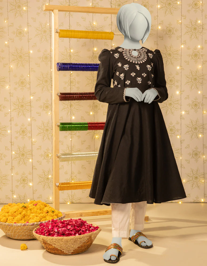 BLACK TEXTURED KURTI | JYGK-S-JTS-25-4034 FB/DASTAAN-1