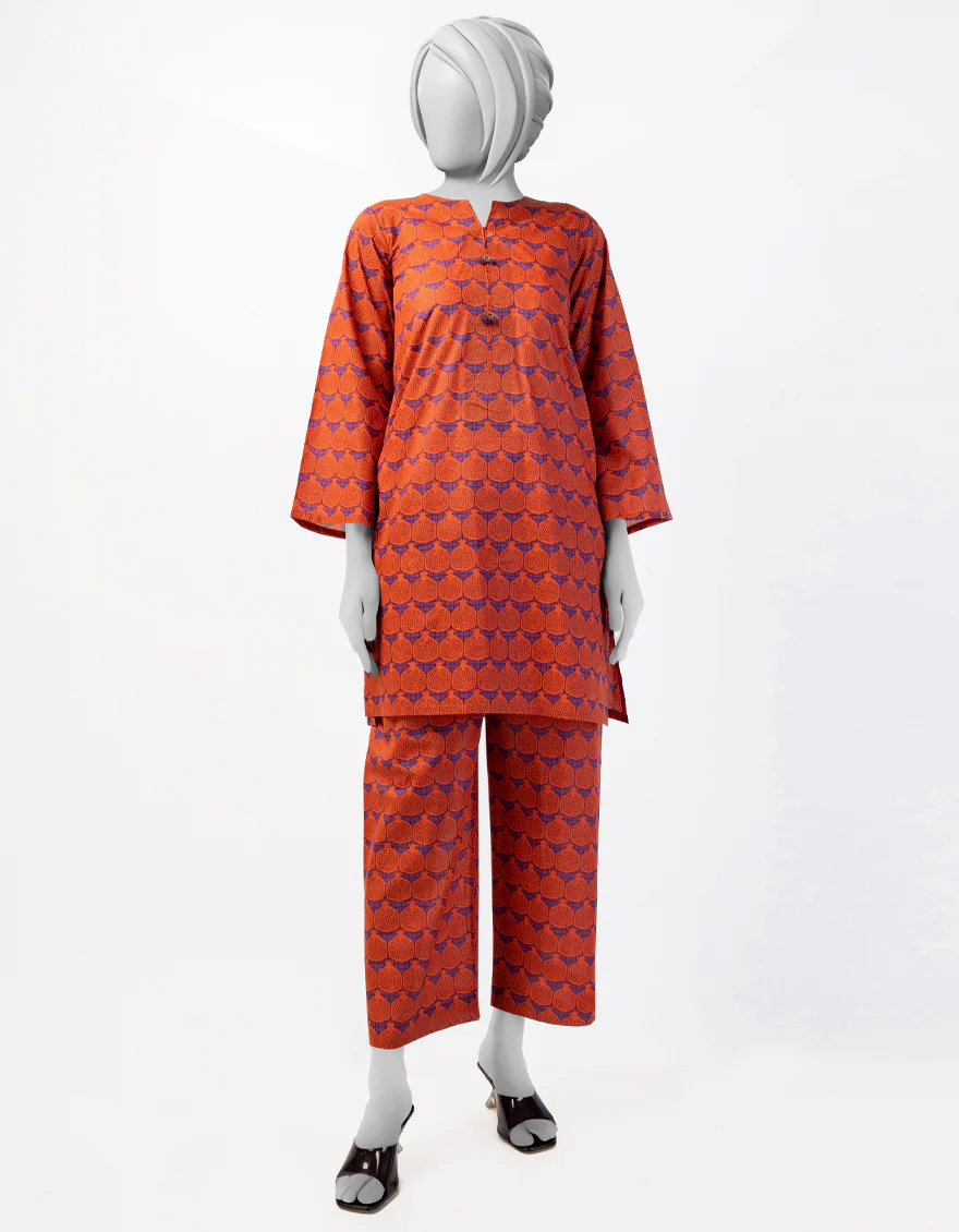 ORANGE LAWN KURTI | JYGK-S-JTS-25-4041 FB/ESSENTIAL-T-12