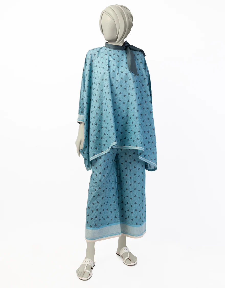 BLUE LAWN KURTI | JYGK-S-JTS-25-4044 FB/ESSENTIALS-T-15
