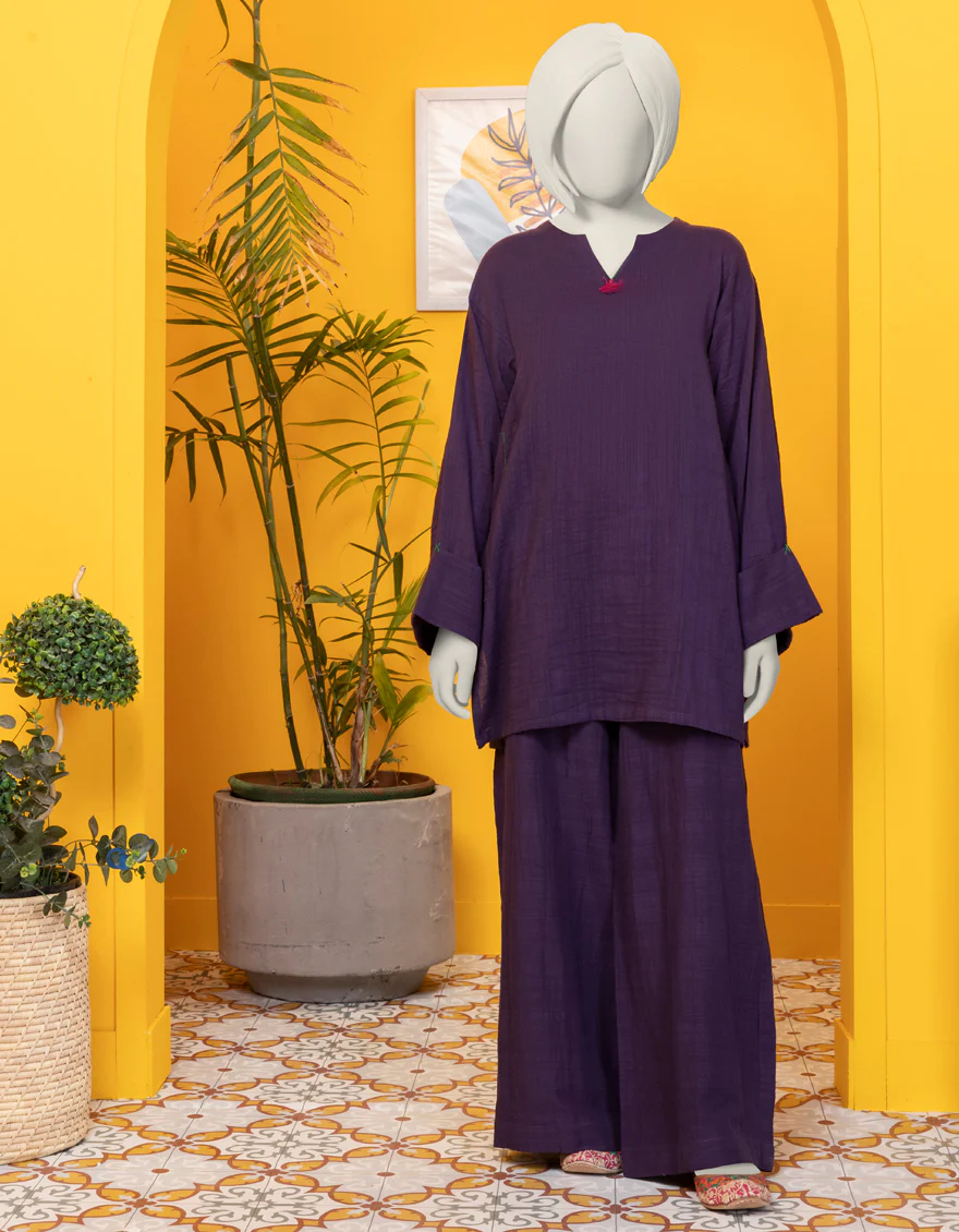 PURPLE KHADDAR 2PC STITCHED | JYGK-S-JWT-24-3205 FB/CO-ORD-2