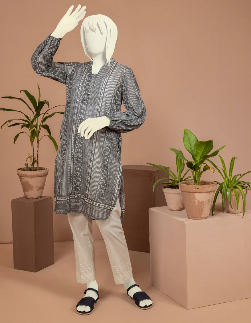 GREY LAWN KURTI | JYGK-S-JWT-US-22-4001 FB/ZELMO